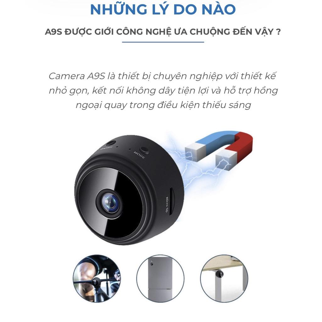 Dùng Pin, Quan Sát Từ Xa Camera giám sát kết nối internet A9/A9s HD Wifi Không dây tích hợp hồng ngoại, quan sát từ xa