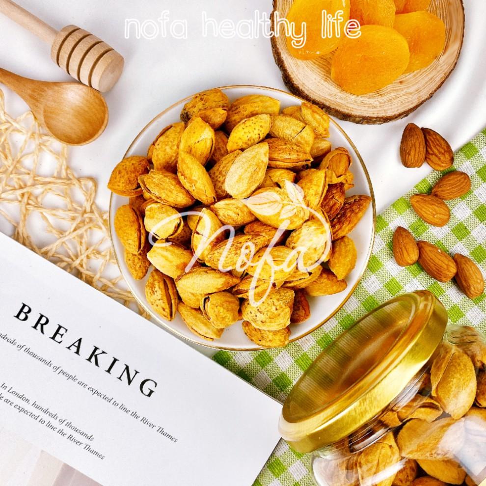Hạnh nhân rang bơ NOFA thơm giòn 500g, Hạt hạnh nhân Mỹ vỏ mỏng