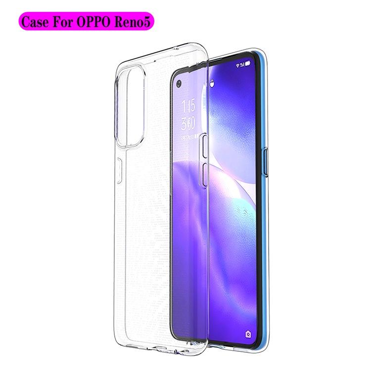 Ốp lưng Silicon trong suốt dành cho OPPO Reno6 5G,Reno6 Z 5G Ốp lưng dẻo trong suốt siêu mỏng bảo vệ camera