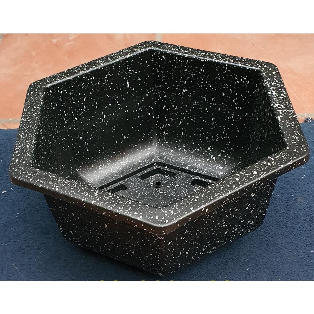 Chậu nhựa Bonsai Lục giác Phúc Lộc Thọ 450 đa sắc màu