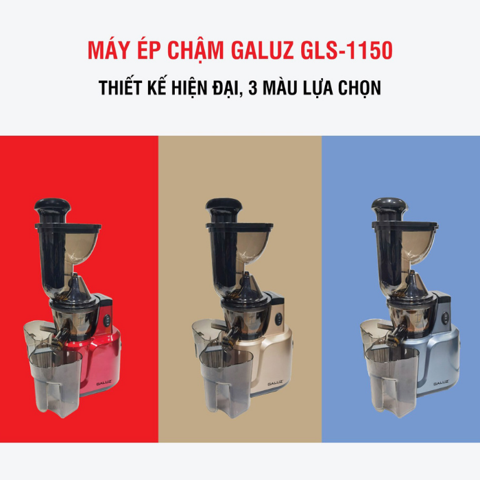 Máy Ép Chậm GALUZ GLS-1150 Công Suất 150W 2 Trong 1 Vừa Ép Vừa Vắt Cam Thương Hiệu Pháp - Hàng chính hãng Galuz