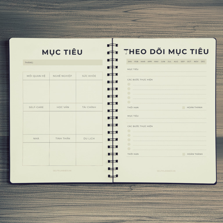 Sổ tay planner xây dựng thói quen, phát triển bản thân &quot;Độ tâm&quot; – quyển 2/4 trong bộ sổ “Tỉnh thức” bởi Self-Planner- Giao Mẫu Ngẫu Nhiên