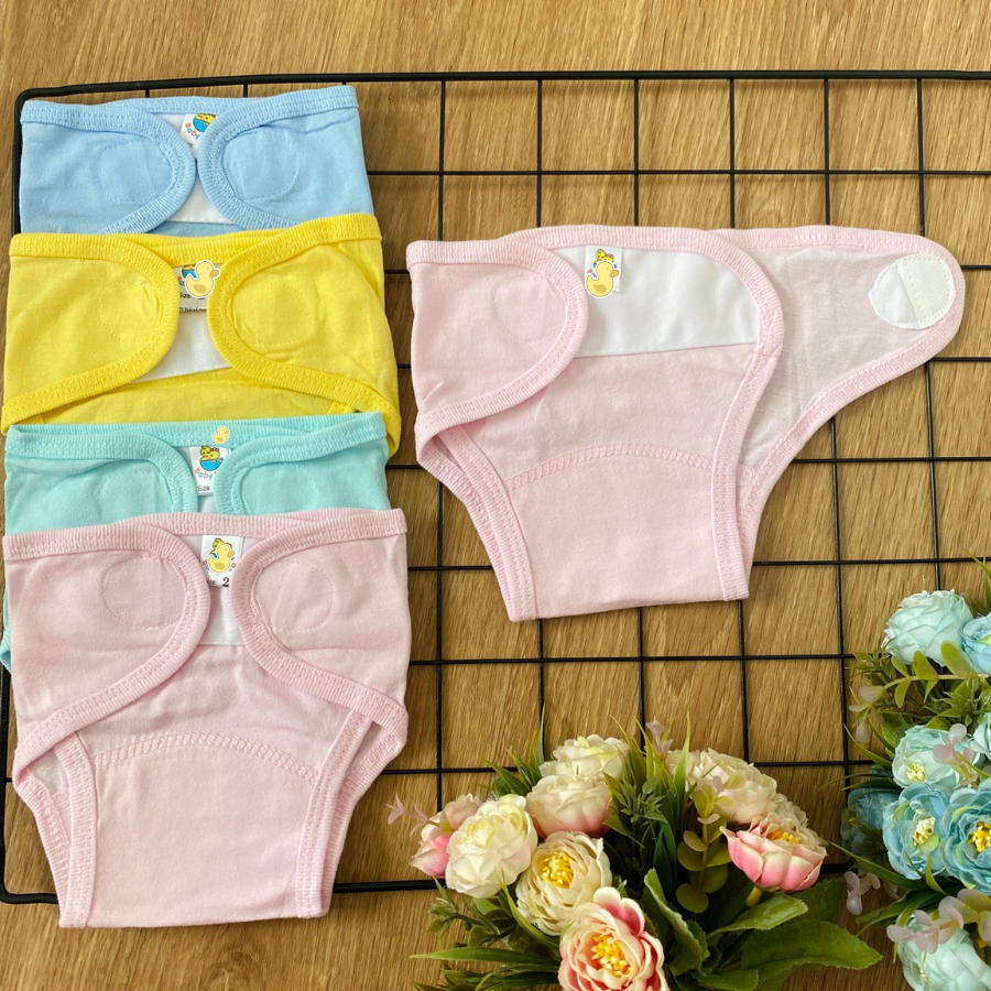 Set 5 Tã vải sơ sinh cotton THT-FR GGY cho bé trai, bé gái | Size 1,2,3 cho bé từ sơ sinh - 8kg