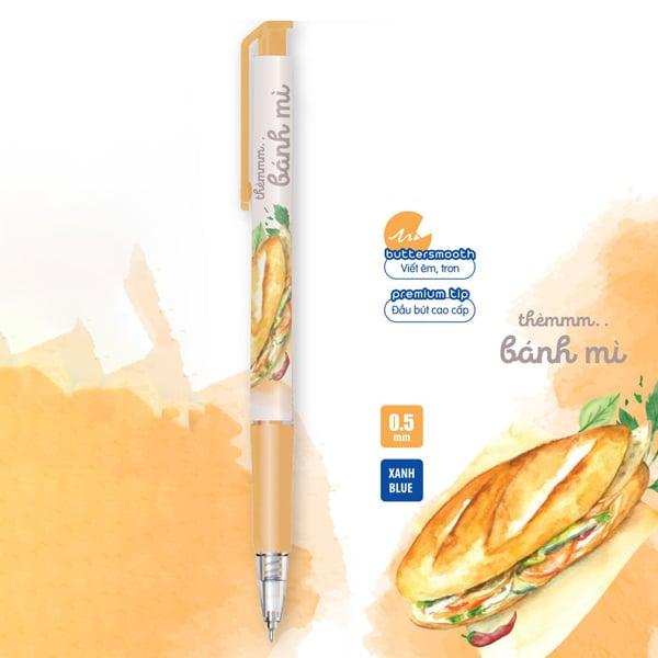 Bút Gel Buttersmooth B 0.5 mm - Thiên Long GELB-033 - Mực Xanh - Bánh Mì