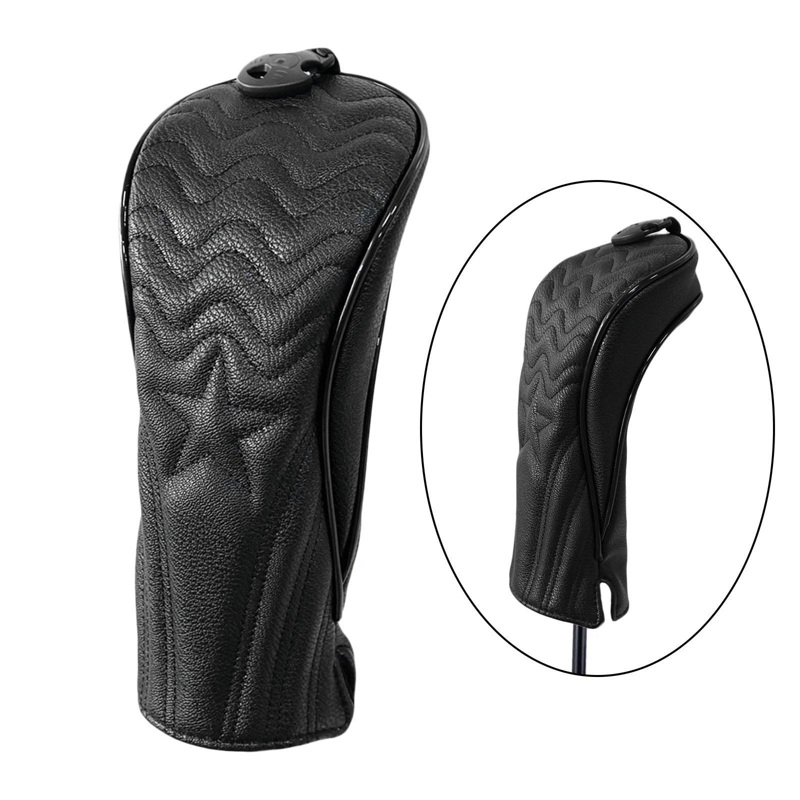 2x PU Star Embroidery Golf Headcover Fairway Wood Driver Club Headcover Guard Sleeve Guard Long Neck Golf Club Protect Accessories