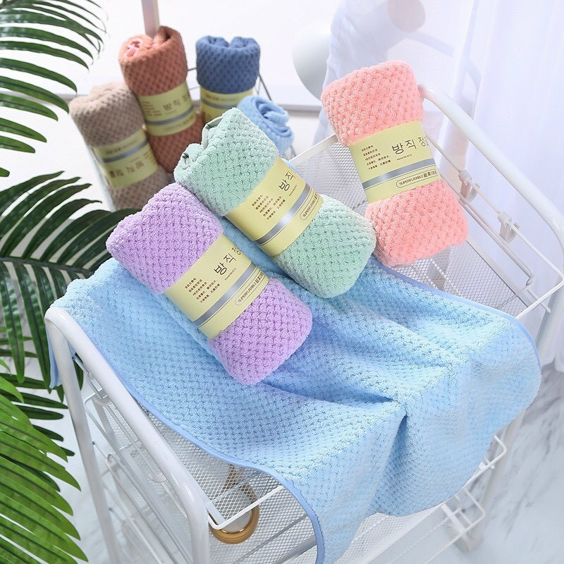 Combo 4 Khăn Mặt Lông Cừu Hàn Quốc Siêu Thấm Hút Cực Mịn - 30x50 cm - Gân xù
