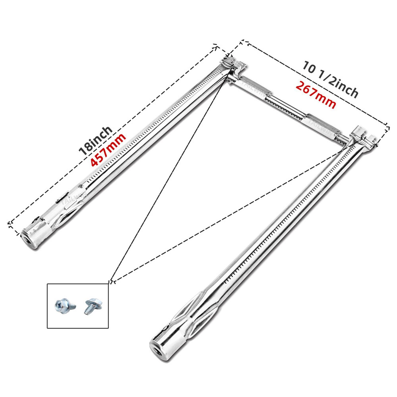 69785 Gas Grill BBQ Front Control Grill Burner Tube Set 18" Gas Grill Burner