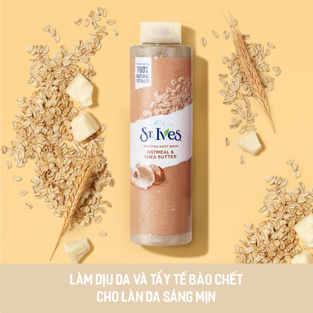 Combo 2 chai Sữa tắm dưỡng da St.Ives Yến mạch và Bơ 650ml