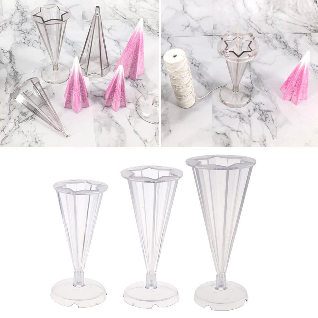 Cone Shaped Mold Candle Making Moulds for DIY Wedding Christmas Scented Candles Dried Flower Handmade Candle Tealight Candle Holder