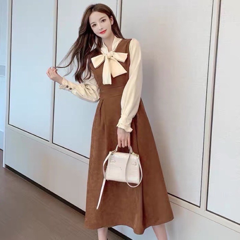 ĐẦM XÒE DÀI PHỐI NƠ CỰC XINH XẮN VÀ DỄ THƯƠNG