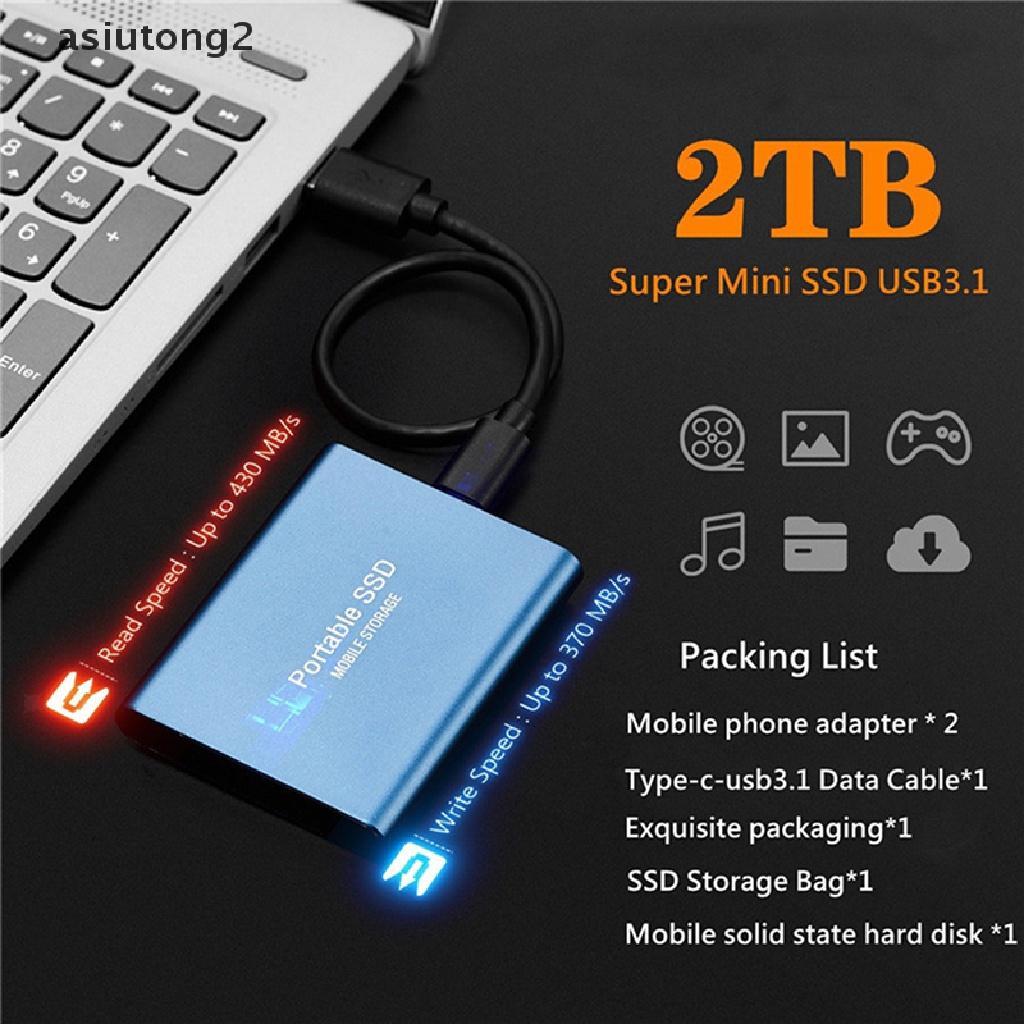 Ổ Cứng Di Động SSD Loại C Usb 3.1 Kích Thước Nhỏ Gọn 4TB / 2TB / 1Tbg asiutong2