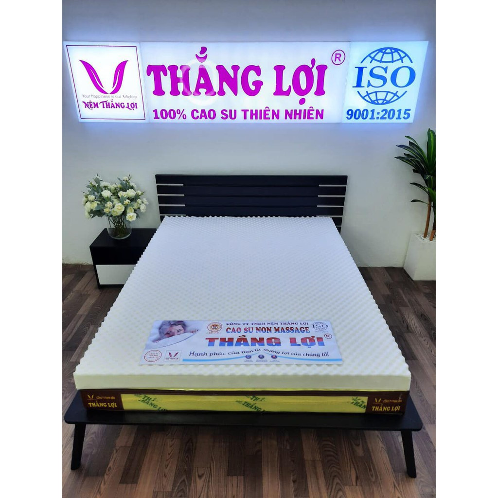 Nệm Cao Su Non Massage Thắng Lợi Hàng Chính Hãng Bảo Hành 15 Năm Về Sụt Lún - 1M2X2Mx10Cm