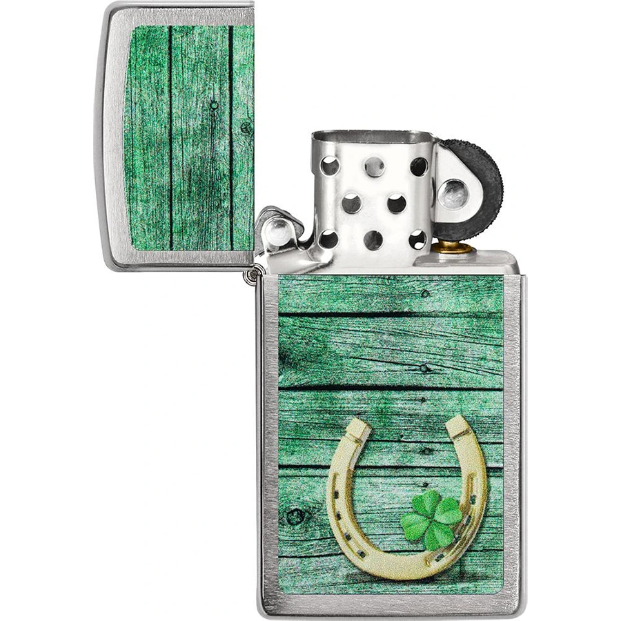 Bật Lửa Zippo 49123 – Zippo Slim Horseshoe Design Street Chrome