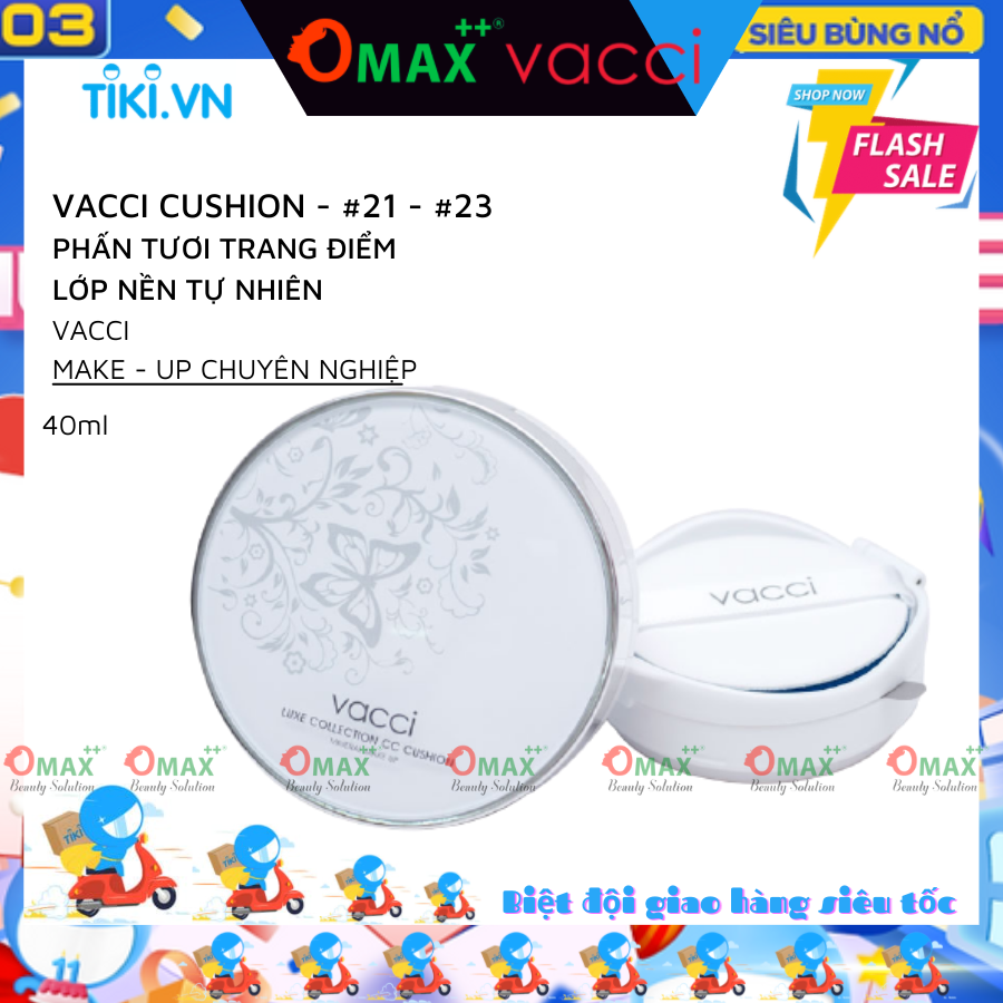 Phấn Nước CC Cushion Siêu Mịn Dưỡng Da VACCI (13g)