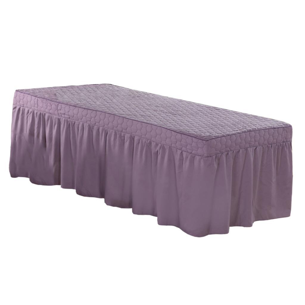 Massage Table Skirt Beauty Bed Cover Valance Sheet  2 White