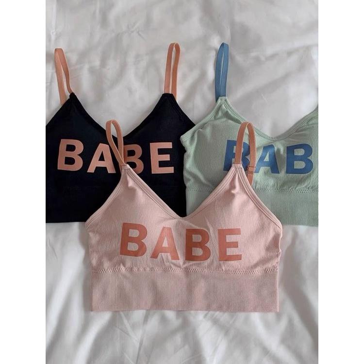 M38. Áo bra 2 dây BABY cá tính tập gym yoga, áo nữ kiểu 2 dây croptop BaBy siêu đẹp (có sẵn - miễn ship)