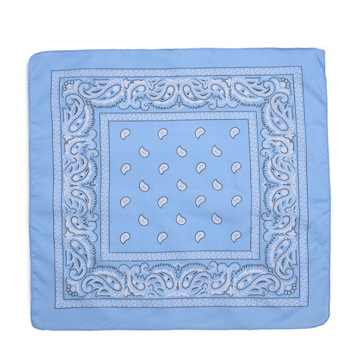 Bộ sưu tập khăn vuông cotton bandana turban XO Vintage BDN01 54x54cm - BDN01.17 Xanh da trời