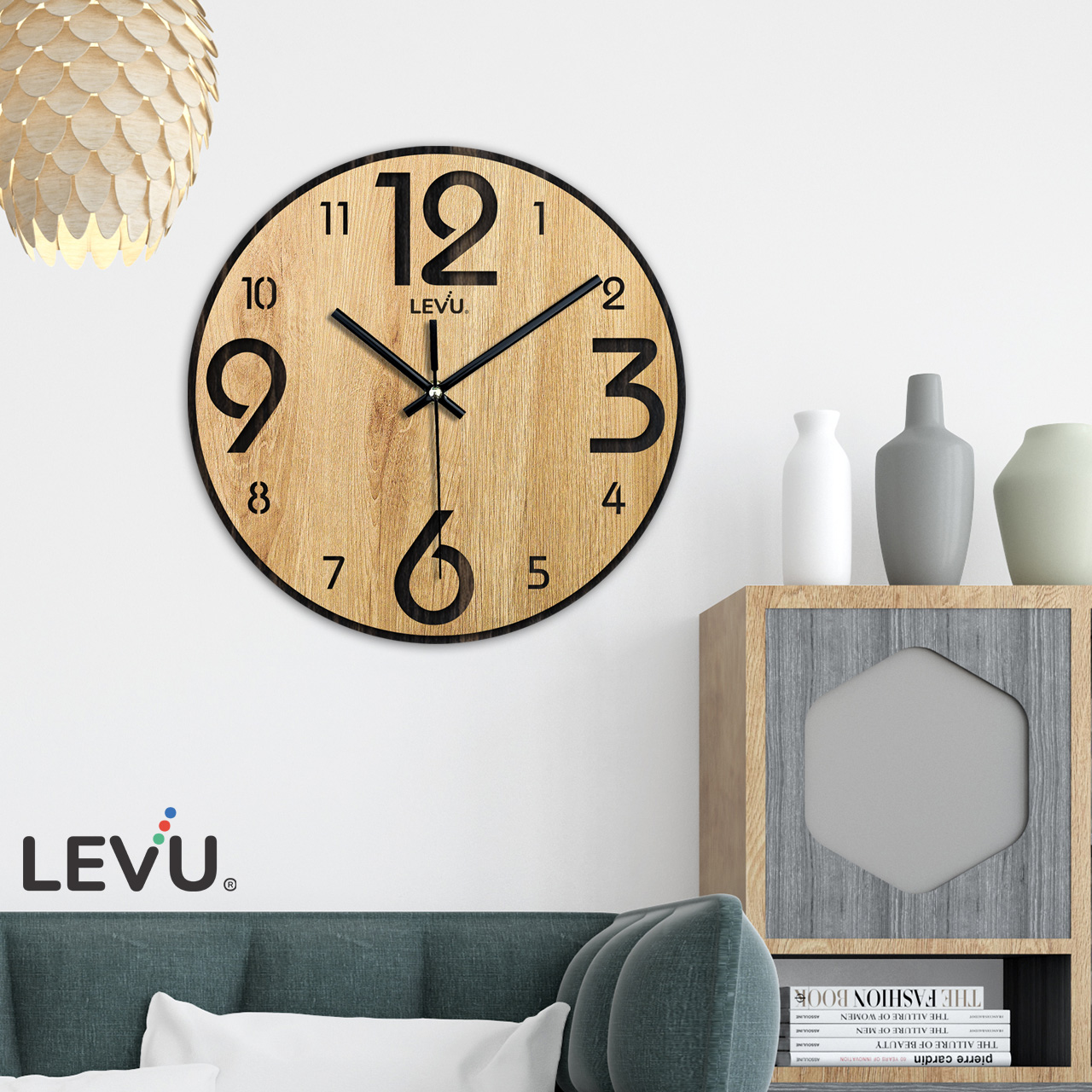 Đồng Hồ Treo Tường phòng khách LEVU DH13 chất lượng cao