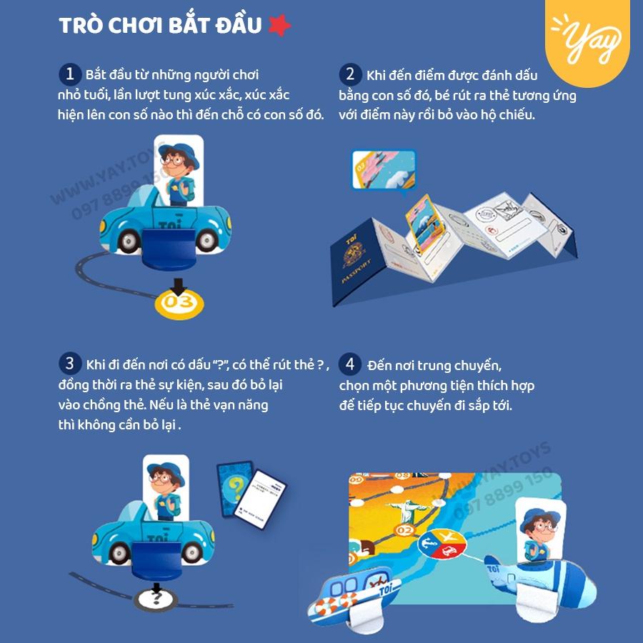 Bộ Boardgame Du Lịch Vòng Quanh Thế Giới Travel Around - TOI