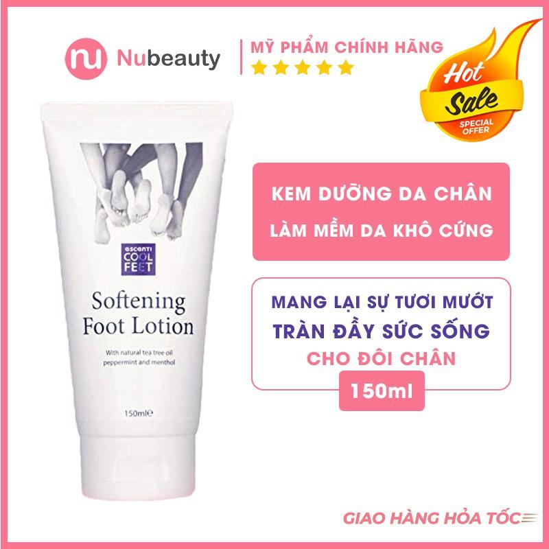 Kem dưỡng da chân khô nứt nẻ Escenti Softening Foot Lotion nhập khẩu từ Anh Quốc