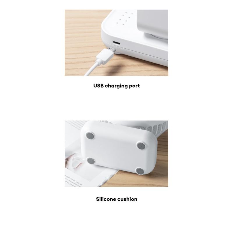 JIASHI Quạt Mini Để Bàn 4000mAh Sạc USB Không Gây Tiếng Ồn Tiện Dụng Cho Gia Đình / Văn Phòng Hàng nhập khẩu