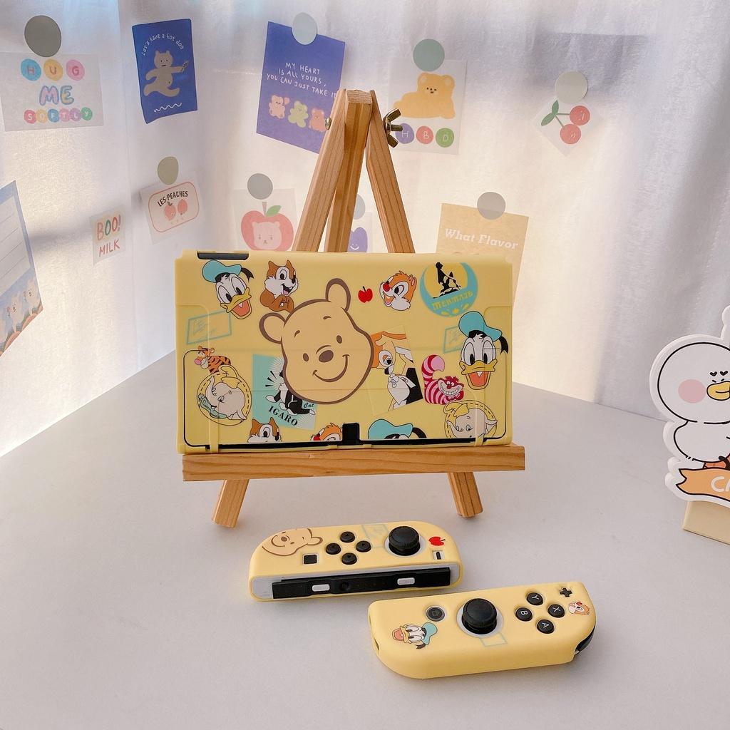 Vỏ Bọc Mềm Mại Hình Gấu Pooh Cho Tay Cầm Chơi Game Nintendo Switch V1 / V2 / OLED