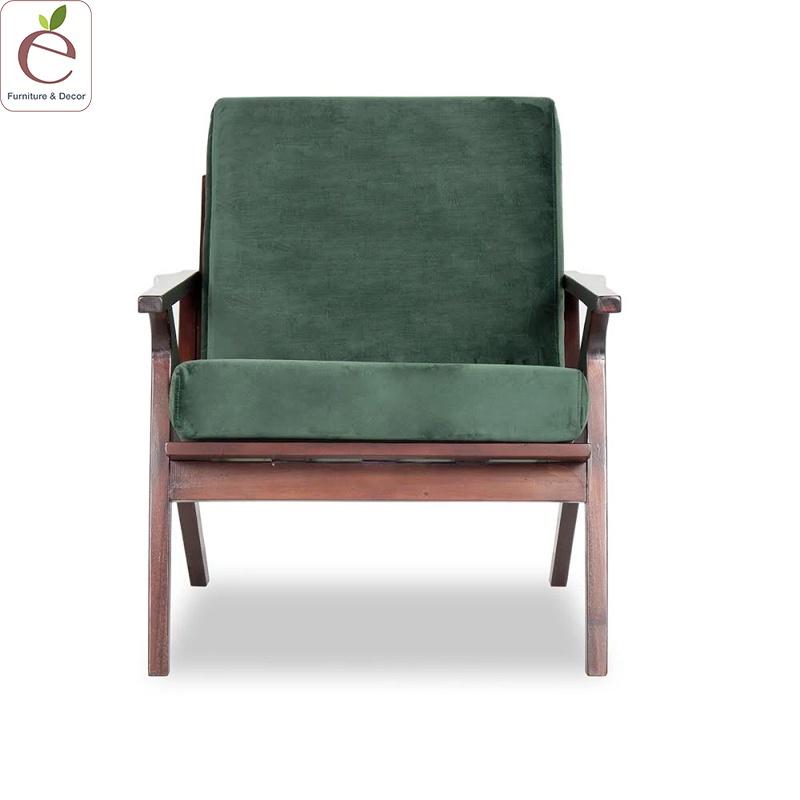 Sofa đơn Z Armchair- Sofa khung nan gỗ cao su, bọc đệm vải nỉ cao cấp. Hàng gia công tỉ mỉ, chất lượng xuất khẩu.