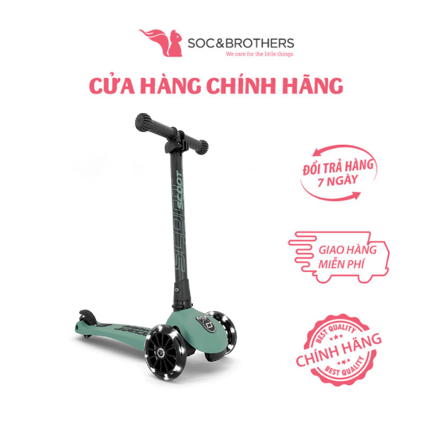 Xe scooter trẻ em Scoot and Ride Highwaykick 3 LED màu Forest