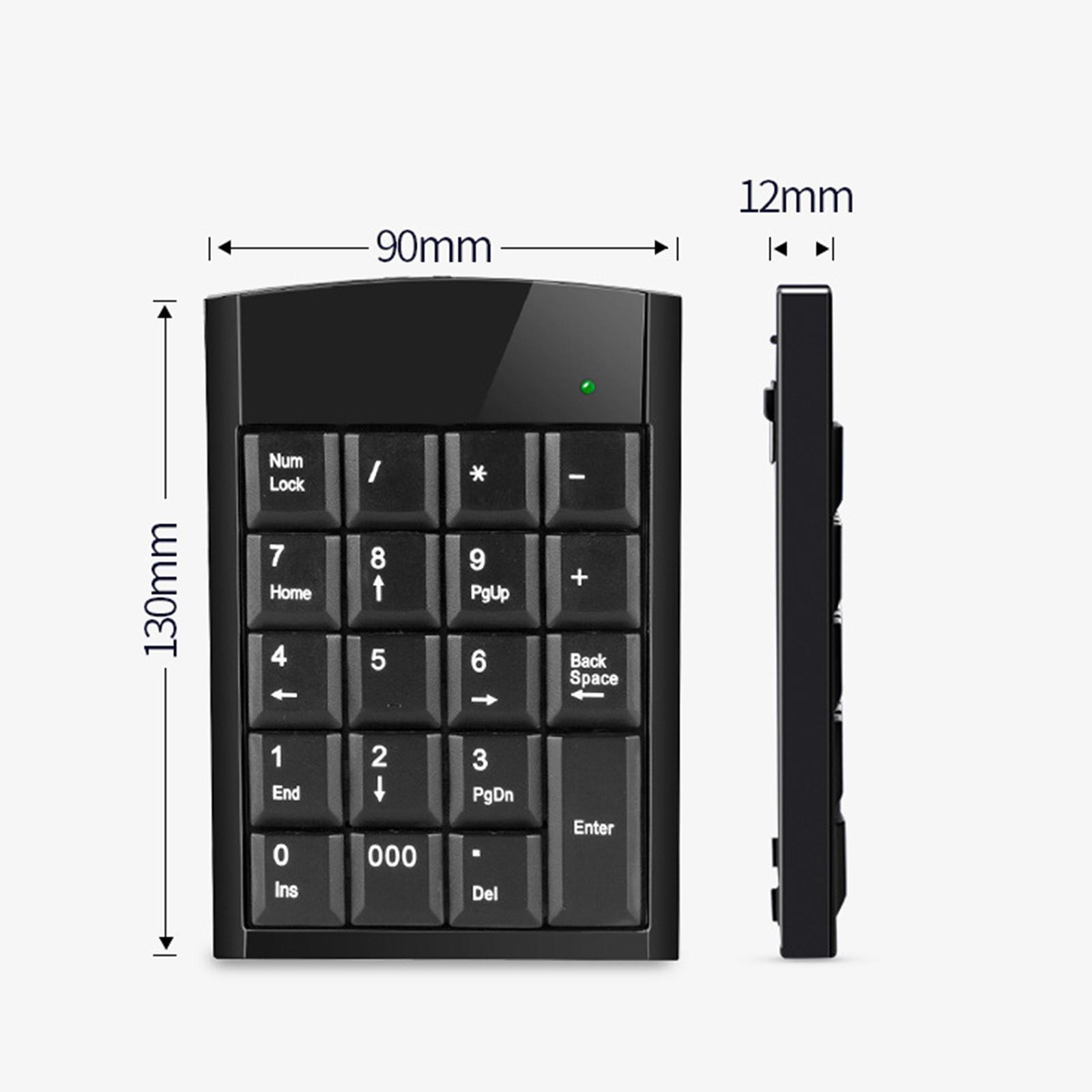 USB Wired Number Pad 19 Key Comfortable for PC Accounting Teller