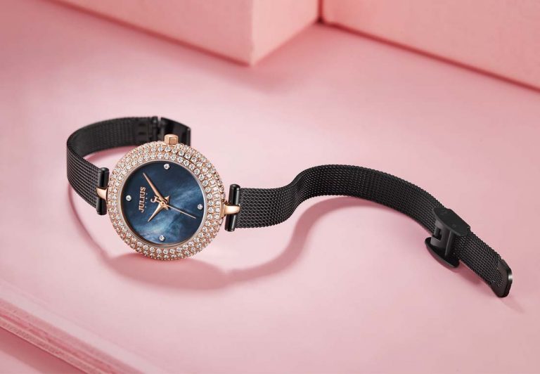 Đồng Hồ Nữ JS-041C Kính Sapphire Julius Star Hàn Quốc Dây Thép