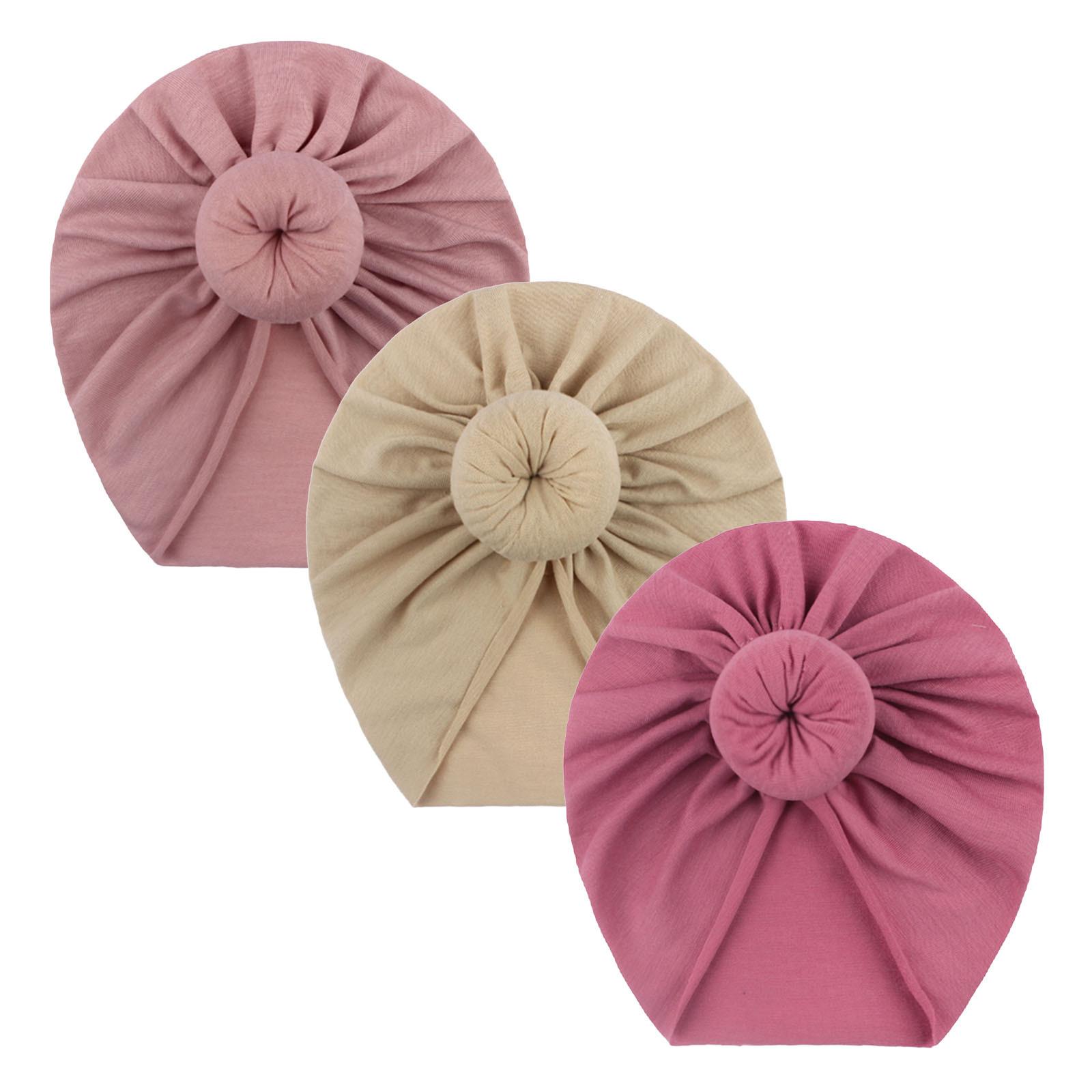 3 Tập Đi Trẻ Em Cho Bé Gái Chắc Chắn Turban Thắt Nút Mũ Cotton Bò Nón Mùa Đông Bộ Đội Mũ Phụ Kiện Tóc Thắt Nút Có Mũ Trùm Đầu nón