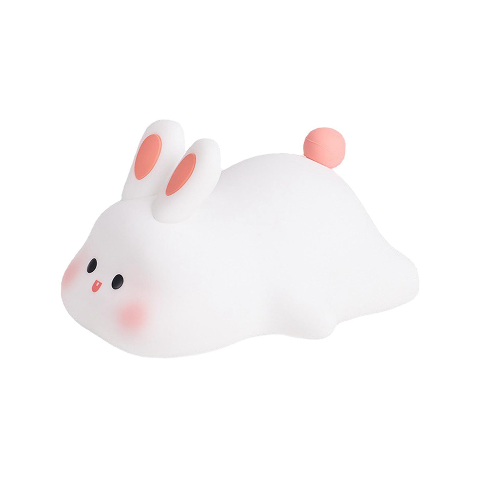 Rabbit Night Light Kids LED USB Bunny Bedside Lamp for Sleeping Bedroom Home