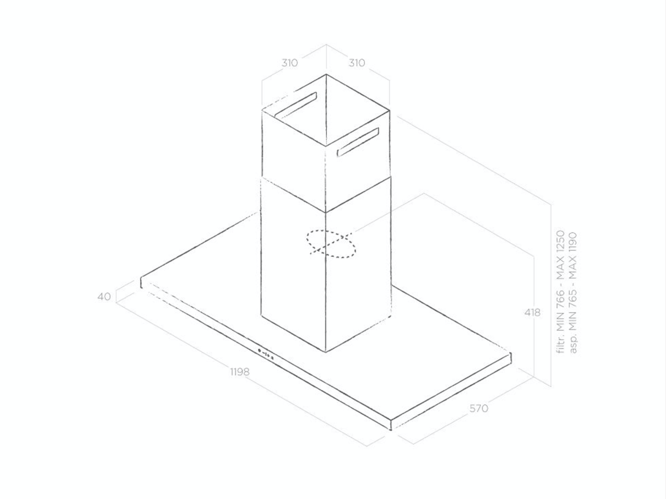 Máy Hút Mùi Đảo THIN ISLAND - ELICA Ý - Hàng Chính Hãng