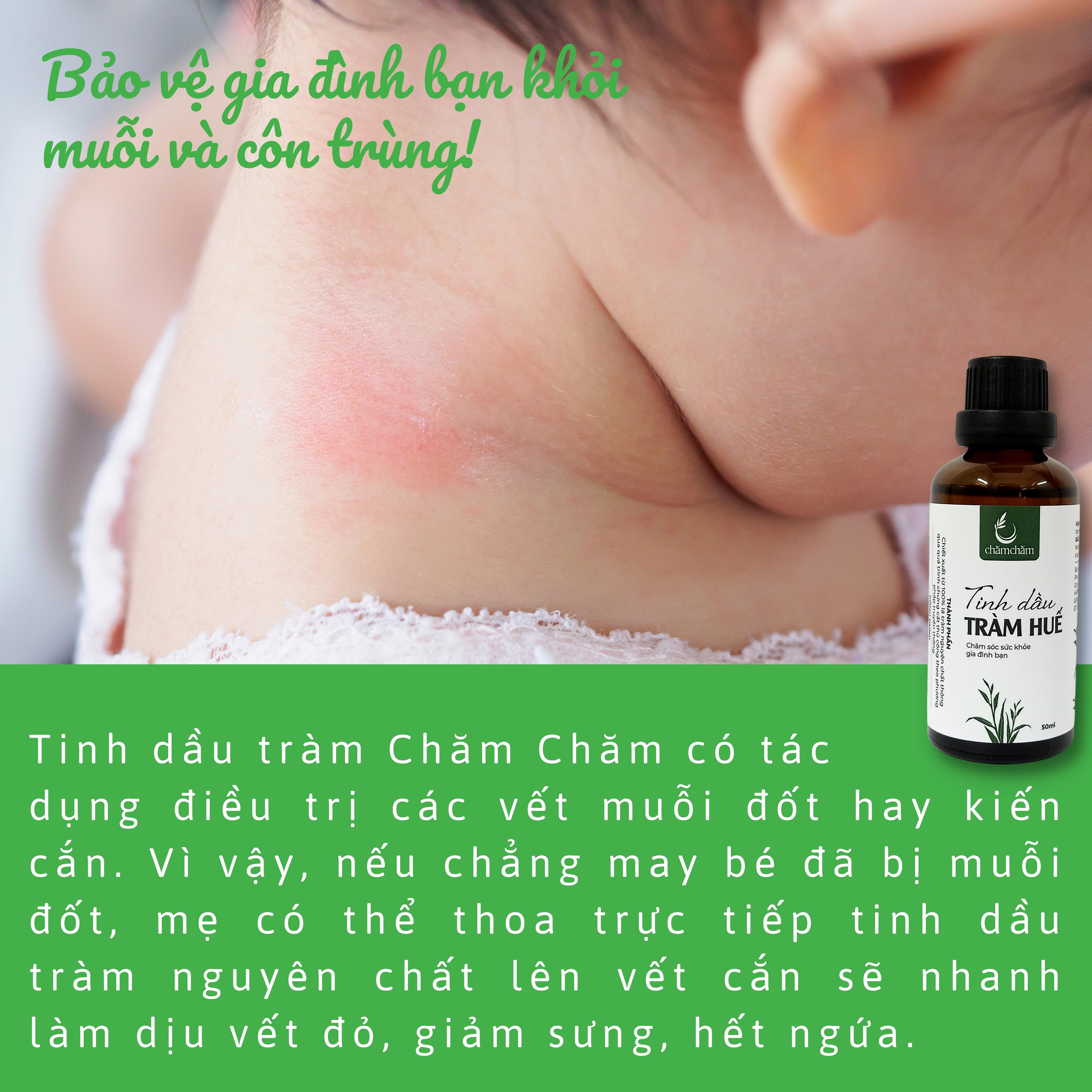 Tinh dầu tràm Huế Chăm Chăm chai 50ml nguyên chất 100% từ thiên nhiên