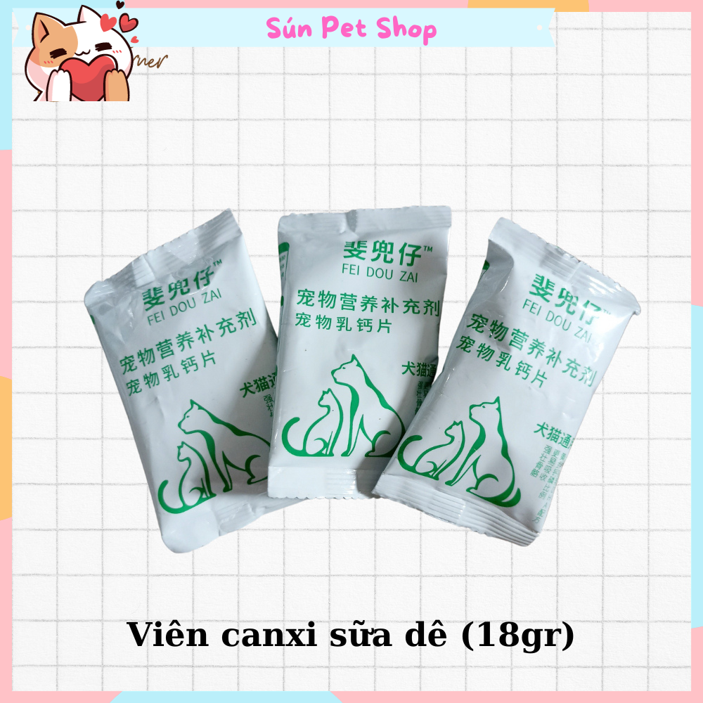 [CANXI SỮA] Viên canxi cho chó mèo bổ sung dinh dưỡng vitamin giúp chắc khỏe xương mượt lông