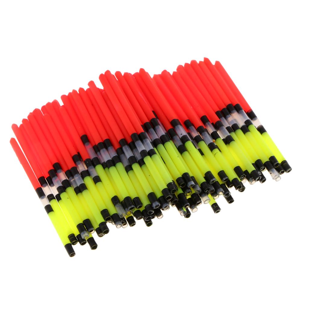 100x PVC Plastic Fishing Floats Floating Stick Tube Light Weight Tackel New