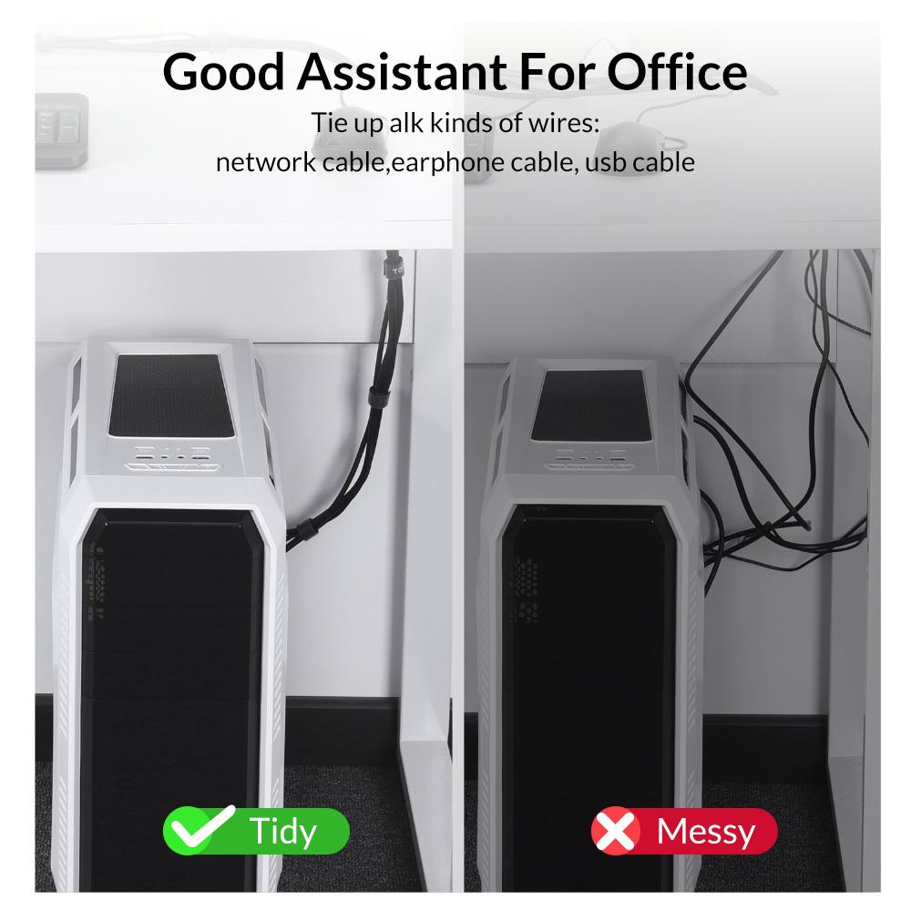 Bộ kẹp giữ dây cáp TOPK J01 đồ quấn dây tai nghe, dây cáp máy chiếu HDMI, dây chuột cho iPhone Samsung Huawei Xiaomi - Phân phối bởi TOPK VIỆT NAM