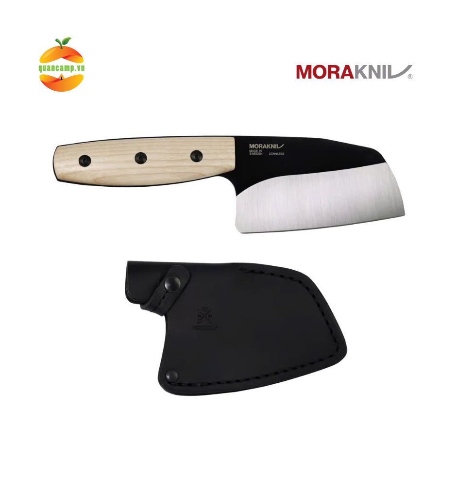 Dao bếp Morakniv Rombo BlackBlade thép Thuỵ Điển cán gỗ Tần Bì