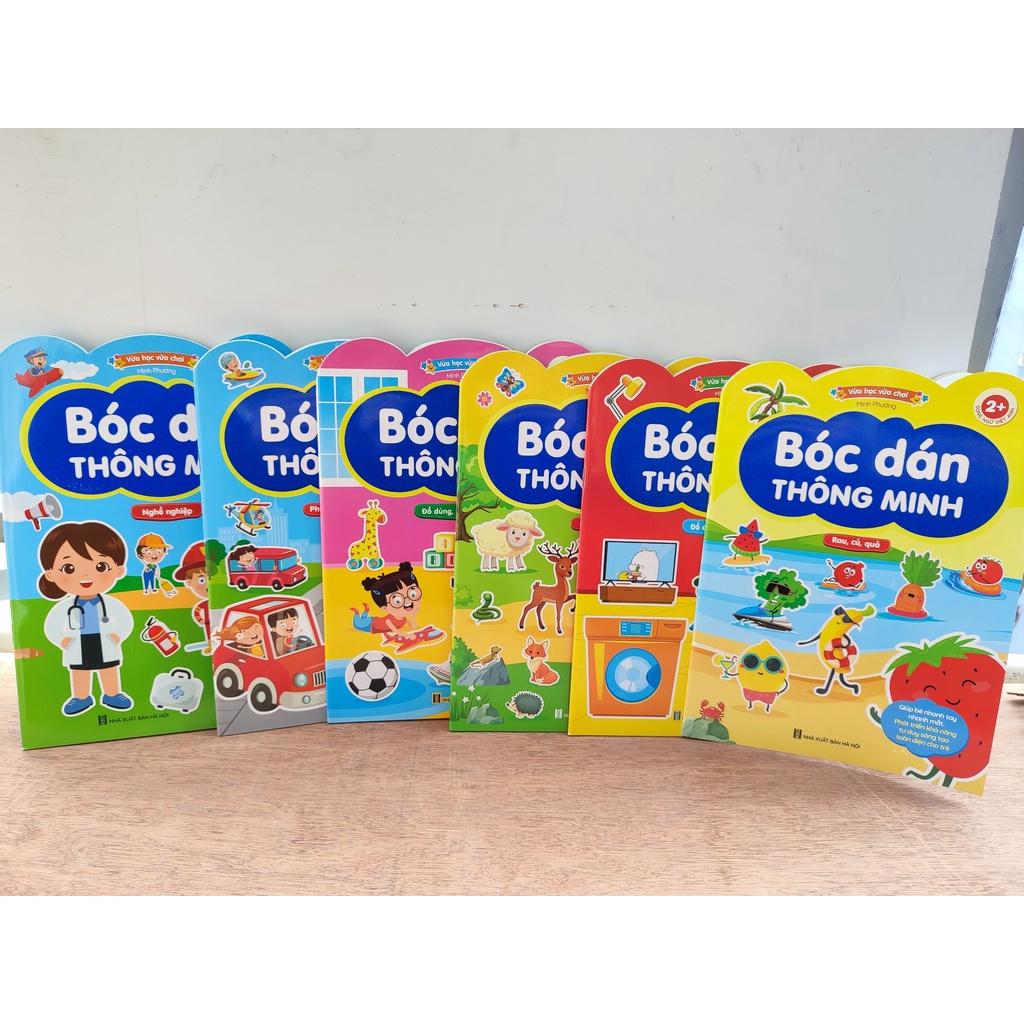 Bóc dán thông minh - Bộ Sticker 6 cuốn song ngữ Anh Việt - Vừa học vừa chơi phát triển tư duy toàn diện cho bé 2+