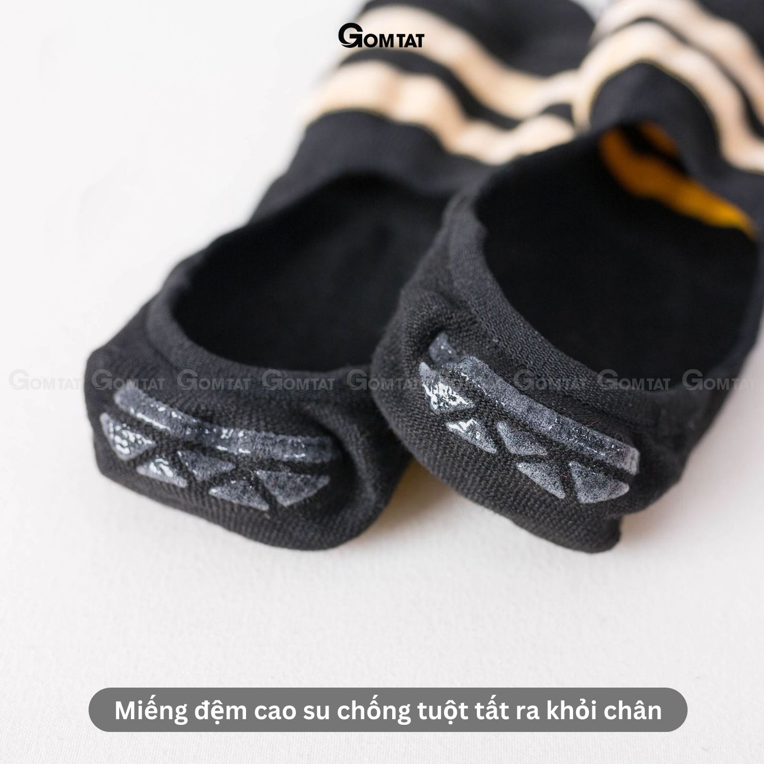 Combo 5 đôi Vớ lười Nam Mẫu Sọc Ngang, Tất Lười Cotton cao cấp, có đệm sao su chống tuột gót