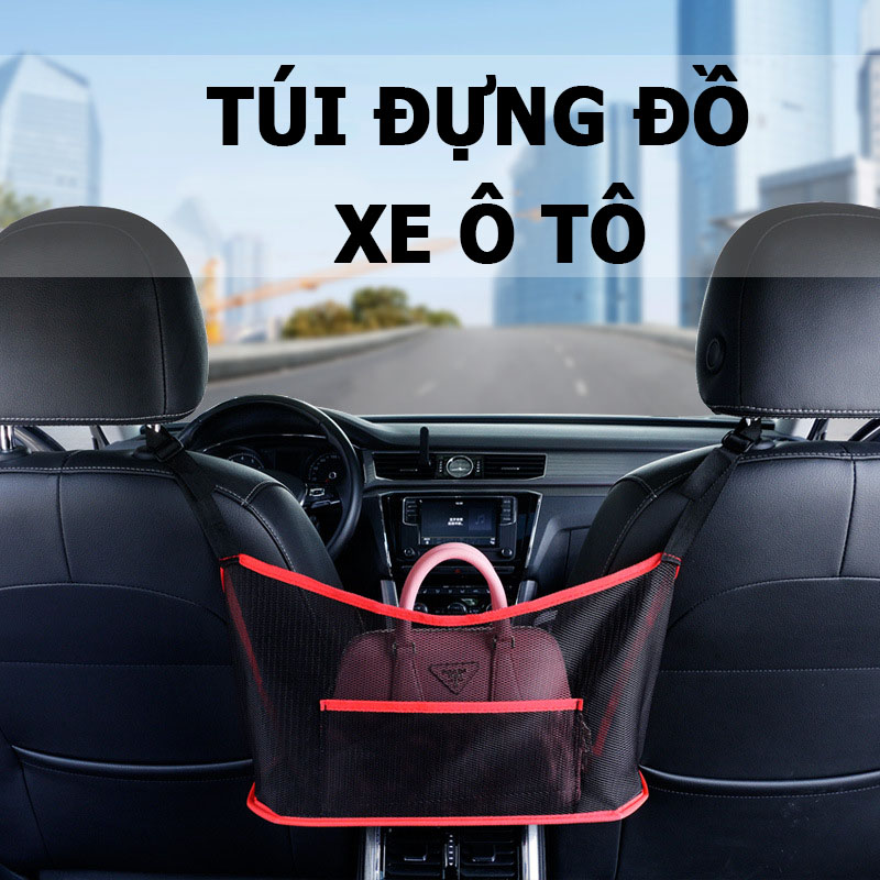 Túi lưới đựng đồ trên ghế ô tô túi đựng đồ trên xe ô tô túi treo túi đa năng lưng ghế túi đựng đồ dùng cho ô tô siêu thị