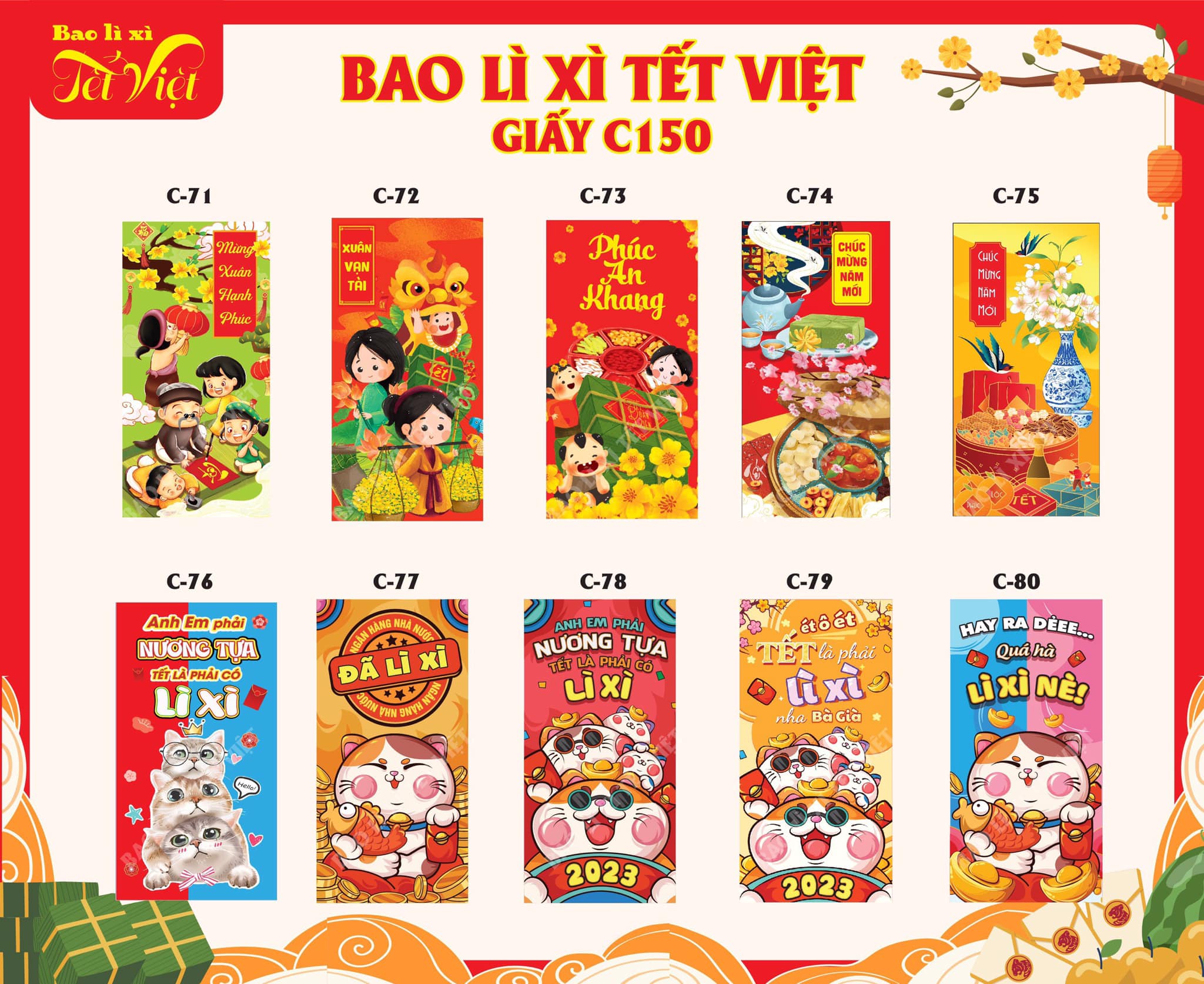 Combo 500 Bao Lì Xì Tết 2023