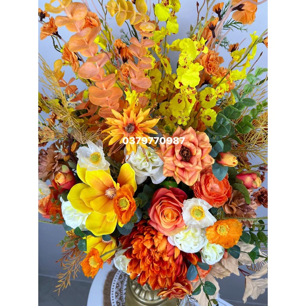 Bình hoa lụa-hoa decor đẹp