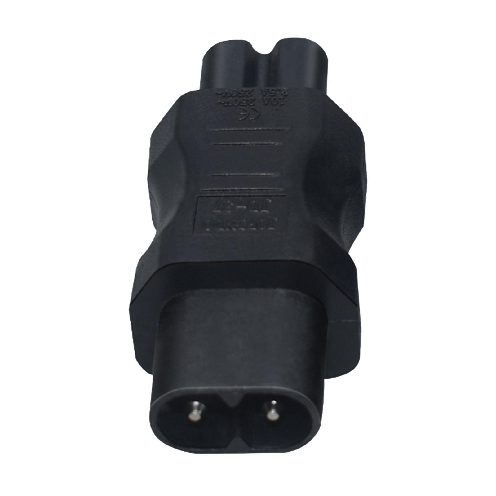 IEC320 Male C8 to C7 Female Power Adapter Converter Connector for Notebook