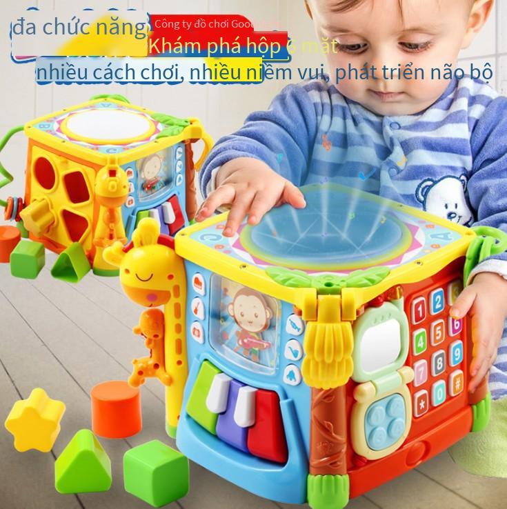 Phong Cách Mới Nhất Guyu Hexahedron 3839 Đồ Chơi Trẻ Em Tay Trống Kỹ Thuật Số Ngôi Nhà Hình Khối Xây Dựng Cho Bé 1-3 Tuổi Trò Chơi