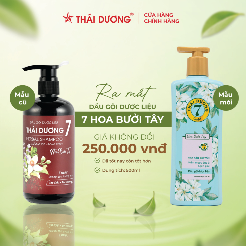 Dầu gội dược liệu Thái Dương 7 200ml  480ml  1100ml – 480 ml