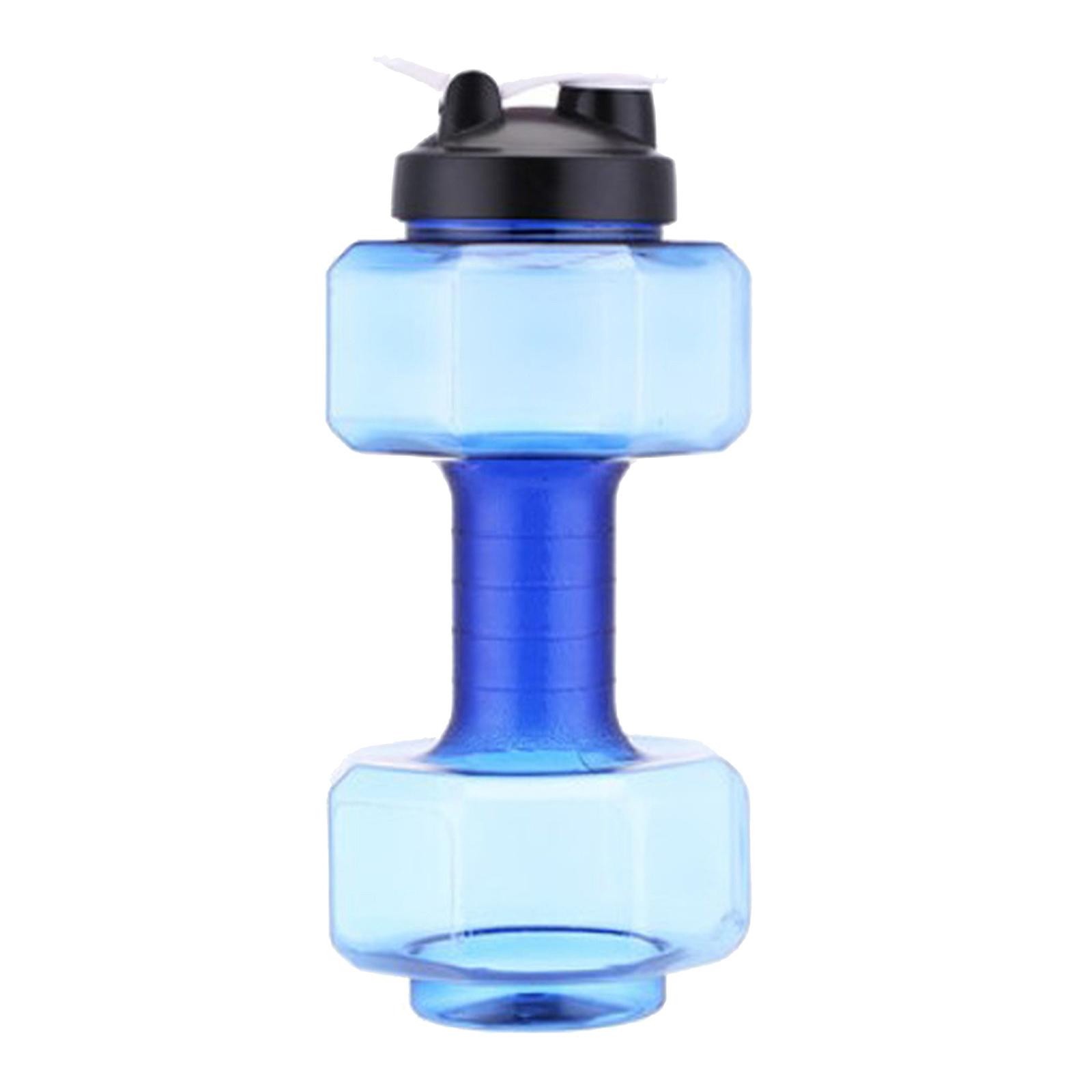 2xFitness Dumbbells Weight Strong Water Drinks Bottle 2600ml Blue
