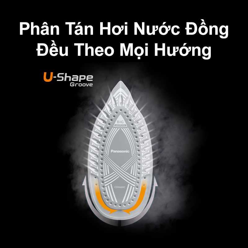 Bàn ủi hơi nước Panasonic NI-U800ARA - 2600W - Hàng chính hãng