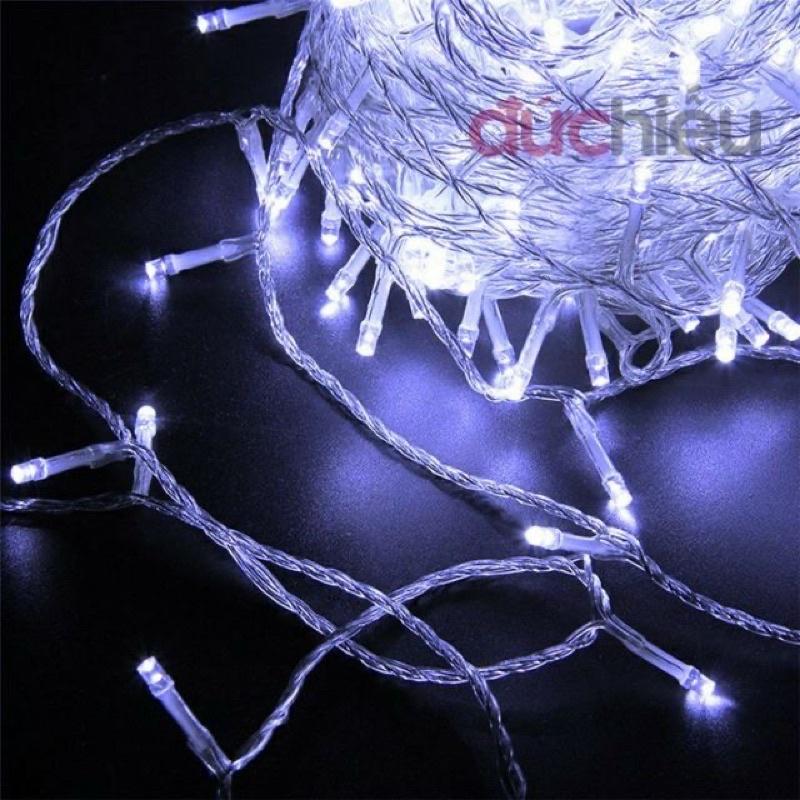Dây đèn 100m LED trang trí nháy chớp , trắng, vàng, nhiều màu lắp cây, sân vườn, noel, giáng sinh, tết.