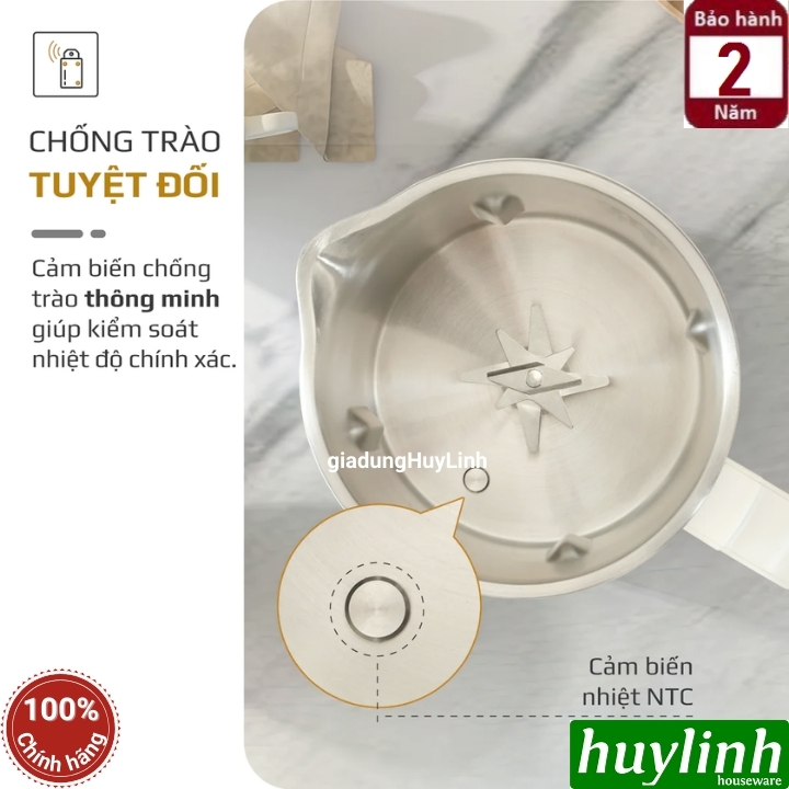 Máy xay nấu sữa hạt mini Olivo CB2000 - Dung tích 1000ml - 10 Chức năng - Hàng chính hãng